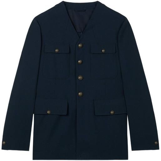 Kenzo giacca senza colletto - blu