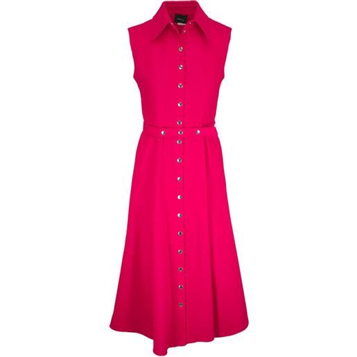 Akris abito midi smanicato con cintura - rosa