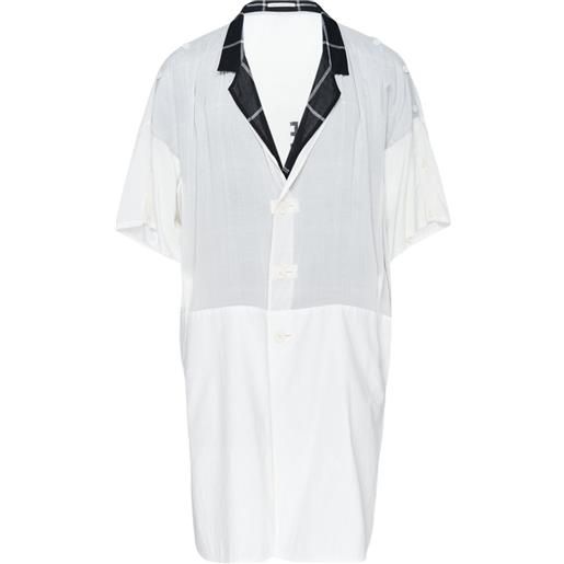 Yohji Yamamoto giacca a maniche corte - bianco