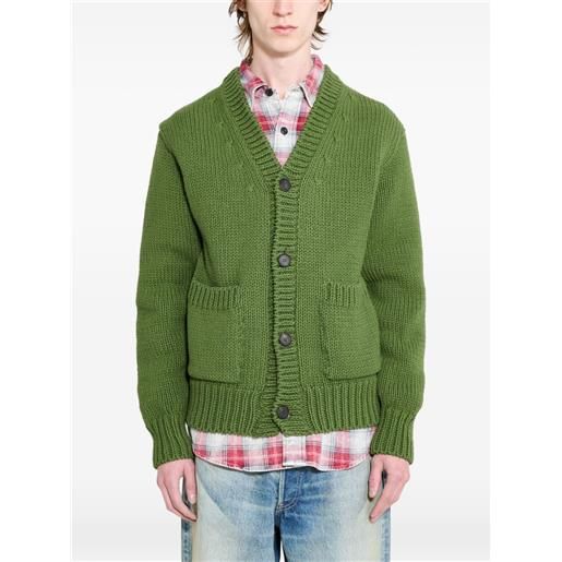 Auralee cardigan con tasche - verde
