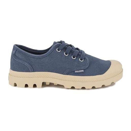 Palladium pampa oxford, moda boot donna, vintage indaco, 40 eu