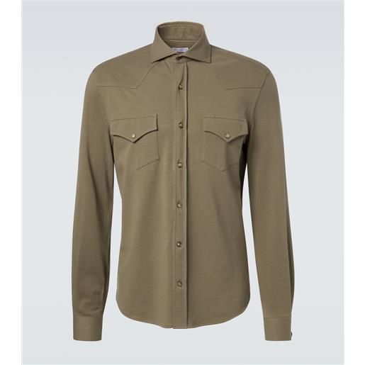 Brunello Cucinelli giacca camicia in cotone