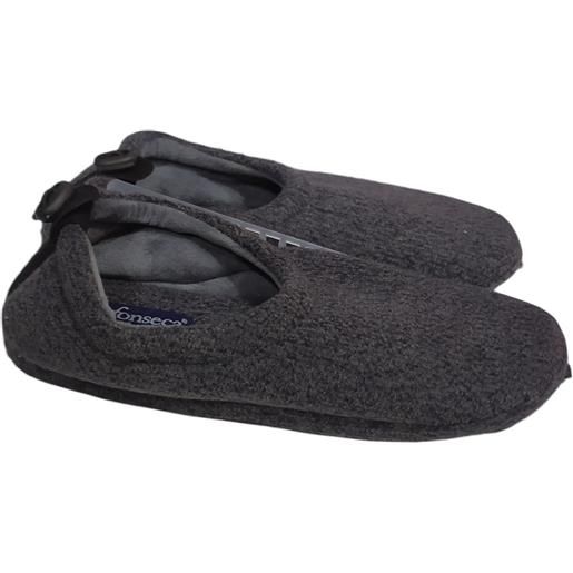 De fonseca aosta pantofole uomo pile melange, nero