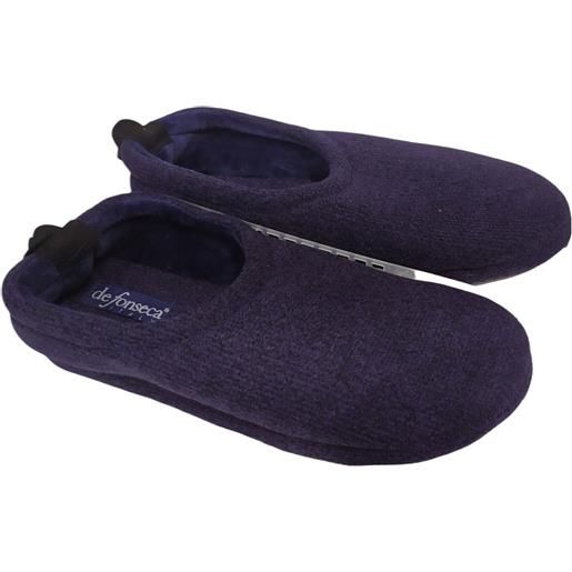 De fonseca aosta pantofole uomo pile melange, blu