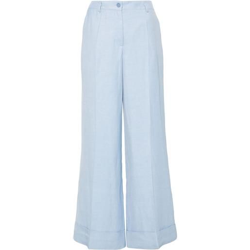 P.A.R.O.S.H. pantaloni svasati con pieghe - blu