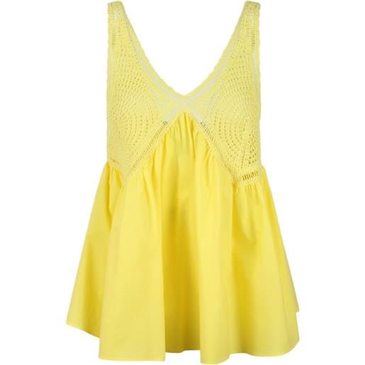 P.A.R.O.S.H. canotta in cotone - giallo