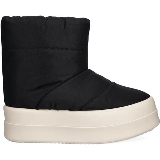 Rick Owens DRKSHDW stivali da neve mega bumber low lunar - nero