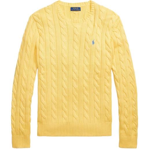 Polo Ralph Lauren maglione con lavorazione intrecciata - giallo