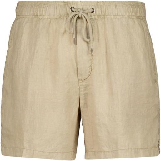 James Perse shorts in lino con coulisse - toni neutri