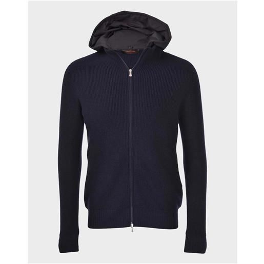Gran Sasso felpa Gran Sasso full zip con cappuccio blu