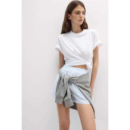 Intimissimi maglia manica corta con taschino in cotone ultrafresh bianco