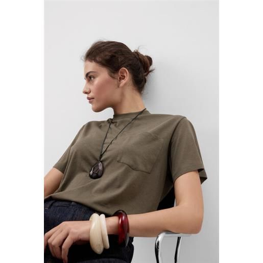 Intimissimi maglia manica corta con taschino in cotone ultrafresh verde