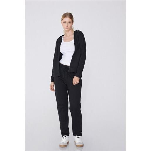 Tezenis jogger con tasche a filetto e coulisse donna nero