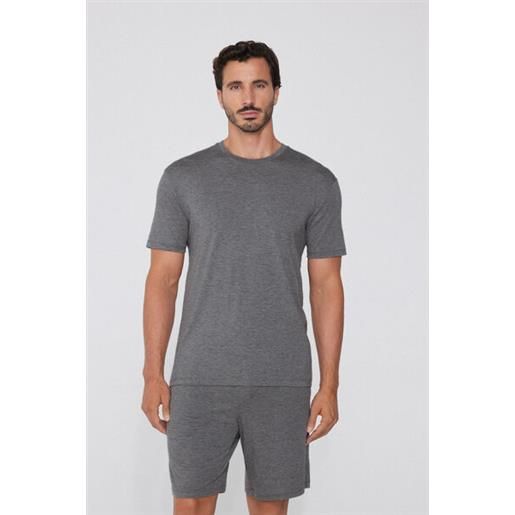 Tezenis t-shirt girocollo in viscosa uomo grigio