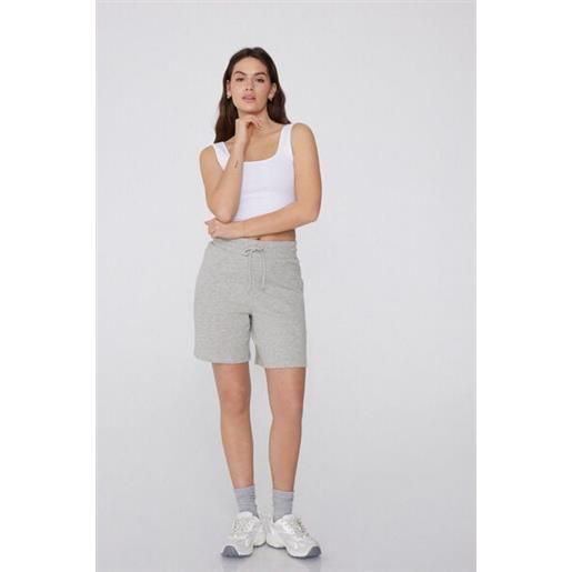 Tezenis bermuda in felpa cotone con coulisse donna grigio