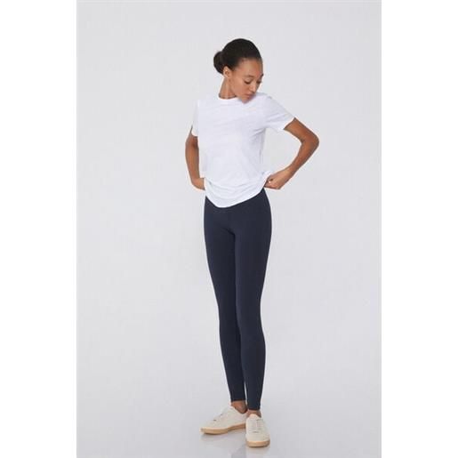 Tezenis leggings basic con cotone donna blu