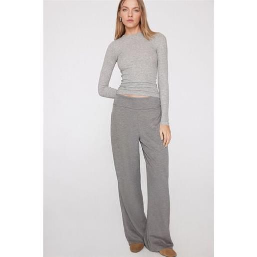 Tezenis maglia maniche lunghe costine girocollo donna grigio