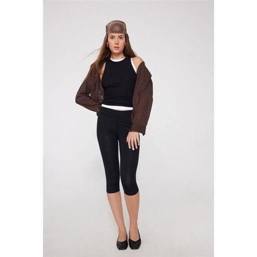Tezenis leggings capri in cotone organico donna nero