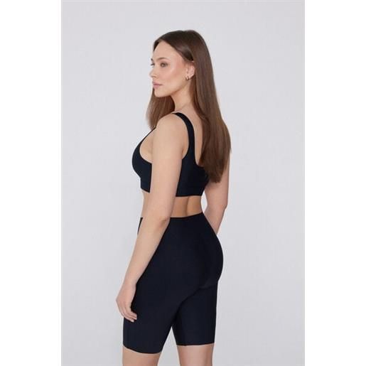 Tezenis pantaloncini ciclista taglio vivo shaping donna nero