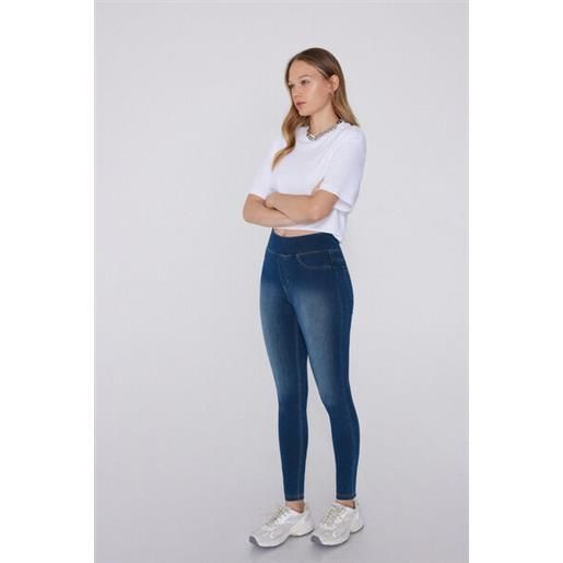 Tezenis leggings soft flex denim donna blu