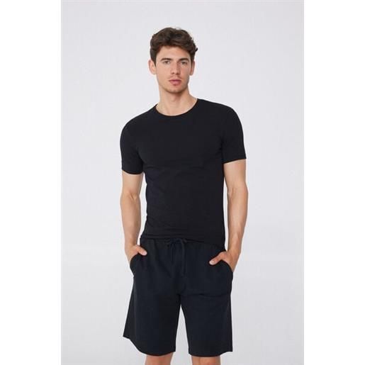 Tezenis t-shirt in cotone organico elasticizzato uomo nero