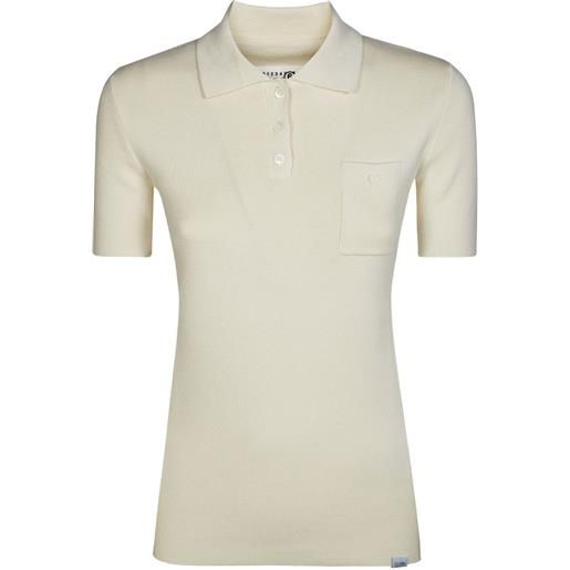 MM6 Maison Margiela polo in maglia a coste - bianco