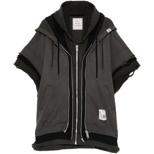 Maison MIHARA YASUHIRO felpa con effetto vissuto - grigio