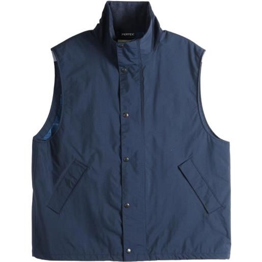 Nanamica gilet a collo alto - blu
