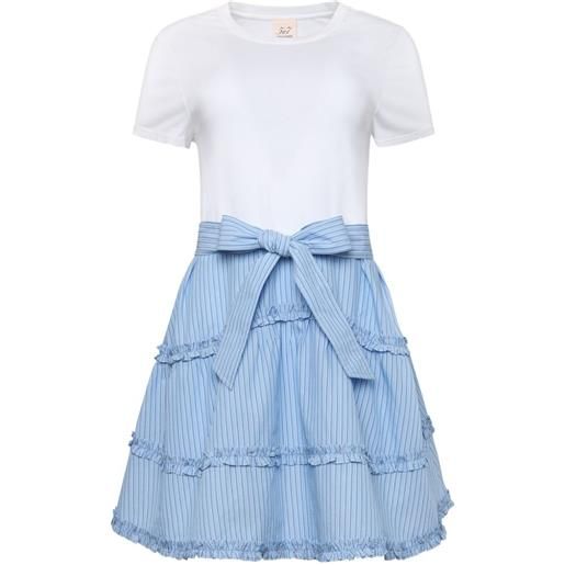 Cinq A Sept abito con ruches kasen jessie - bianco
