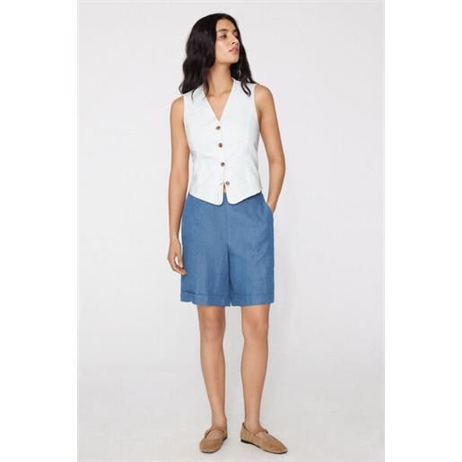 Tezenis bermuda in tela denim donna blu