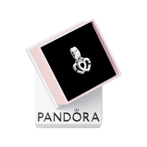PANDORA - charm con scritta mum, sister, aunt in argento sterling