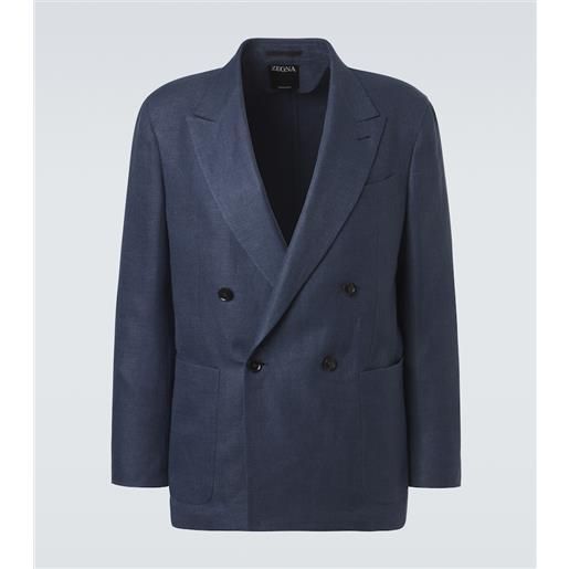 Zegna blazer in lino, lana e seta