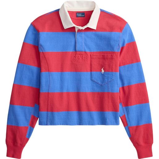Polo Ralph Lauren camicia a righe con tasca - rosso