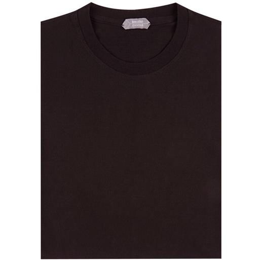 Zanone t-shirt mezza manica Zanone in ice. Cotton marrone