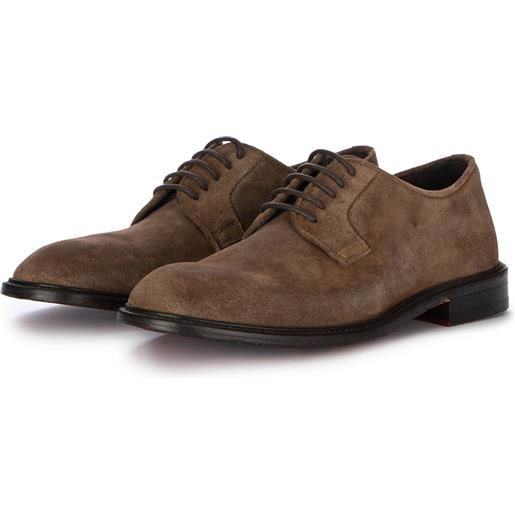 ANDREA FERRI | scarpe stringate suede vintage marrone