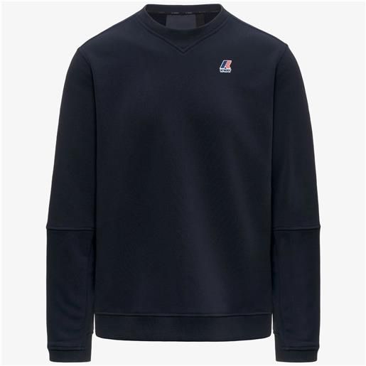 K-WAY felpa k-way girocollo unisex neal poly k1126fw blu
