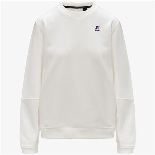 K-WAY felpa k-way girocollo unisex neal poly k1126fw bianco