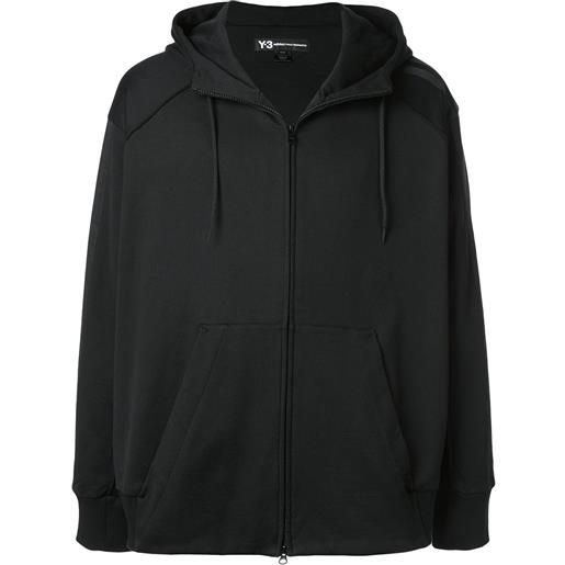 Y-3 felpa yohji skull con zip - nero