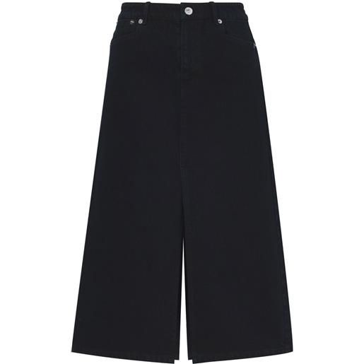 Proenza Schouler White Label gonna midi denim sloan - nero