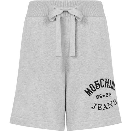 MOSCHINO JEANS bermuda con stampa - grigio
