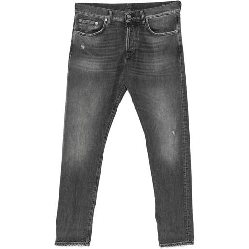 DONDUP jeans icon con effetto vissuto - nero