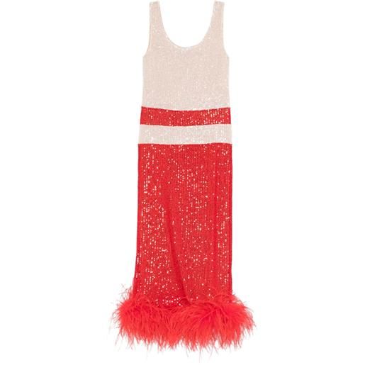 Atu Body Couture abito midi con paillettes - rosso