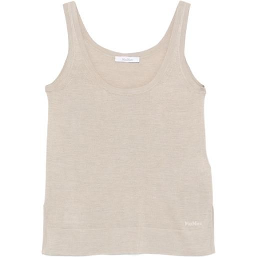 Max Mara canotta con scollo ampio - toni neutri