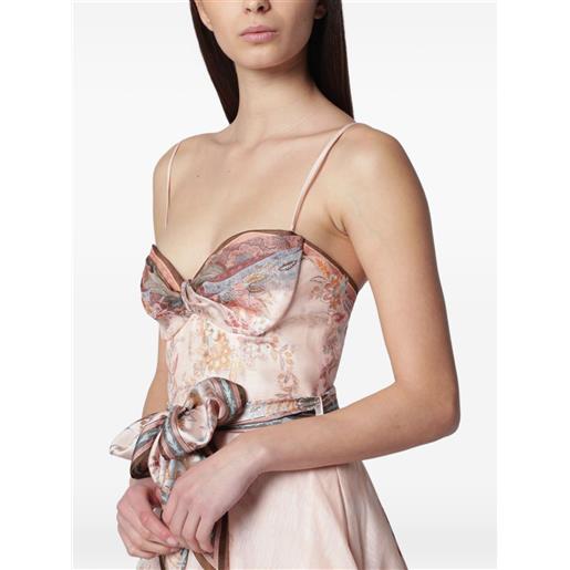 ZIMMERMANN abito midi alchemy strutturato - rosa