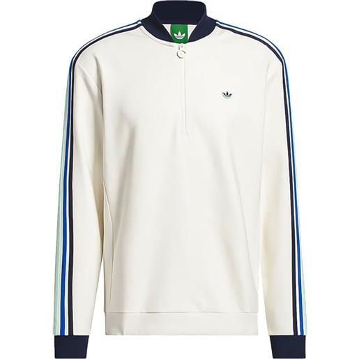 adidas felpa originals con dettaglio a 3 righe - toni neutri