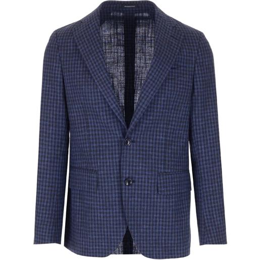 Al Duca D'Aosta 1902 blazer monopetto a quadri - blu