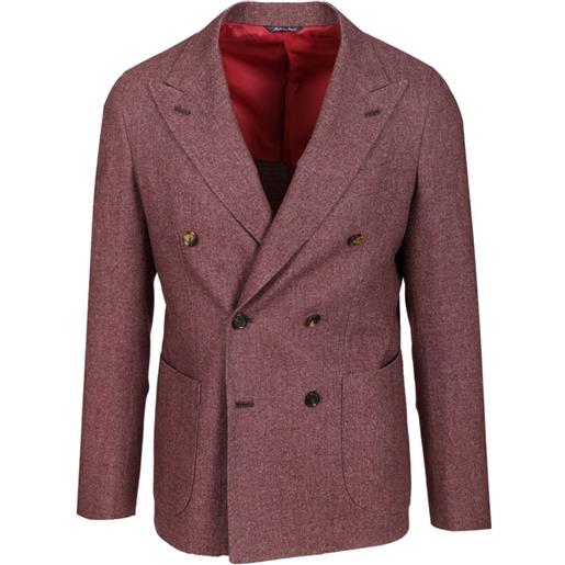 Al Duca D'Aosta 1902 blazer doppiopetto con revers a lancia - rosso