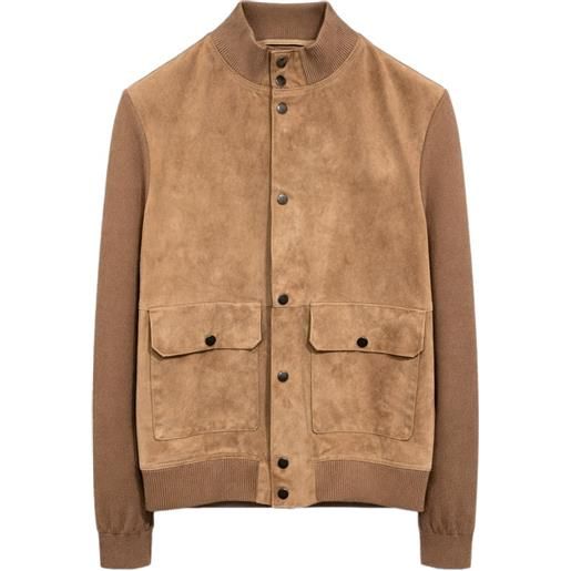 LES HÉRITIERS giacca con design a inserti - marrone