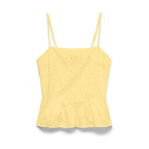 Vero moda singlet vmeliza-canotta wvn noos, banana pallido, s donna