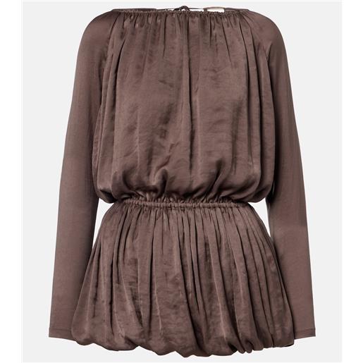 Saint Laurent abito corto in taffetà